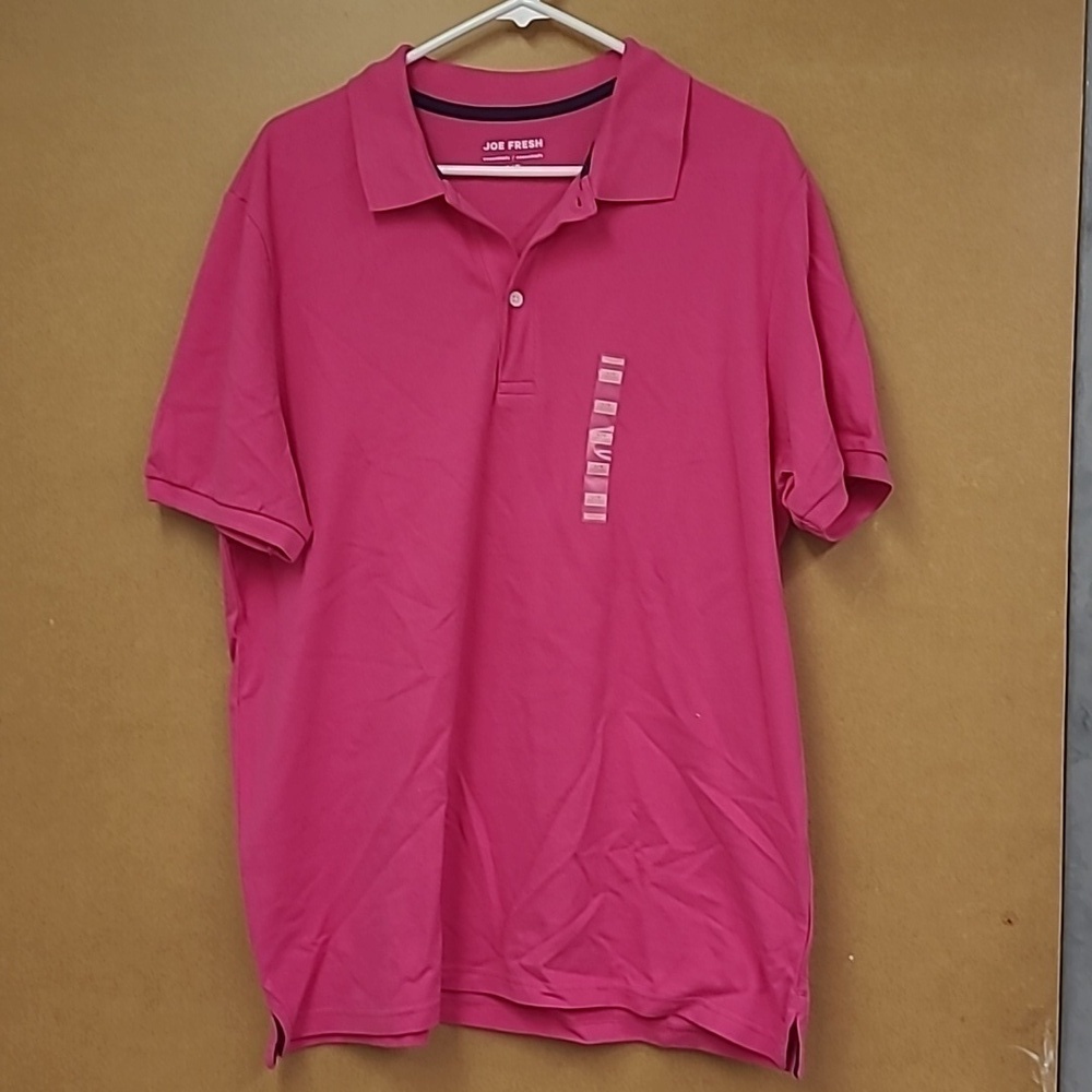Joe Fresh Size L Pink and Green Polo T-Shirts